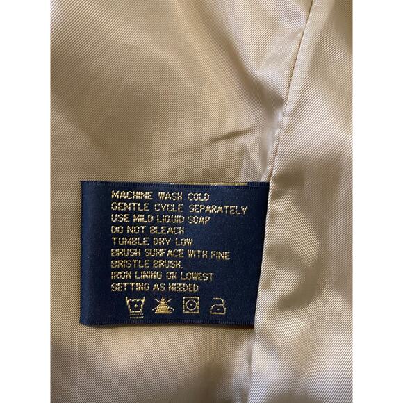 Vintage Suede jacket with Ribbed sweater‎ sleeves size Large Retro 80s - Picture 8 of 8